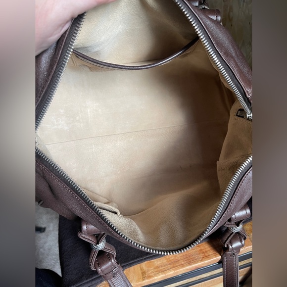 BOTTEGA VENETA Brown Leather Mini Boston Bag - Picture 7 of 10